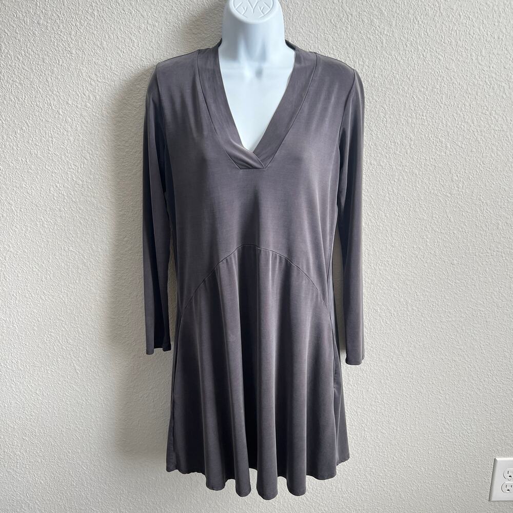 Anthropologie Dolan Left Coast Gray Jersey Swing Dress Women's XS Pockets Tunic